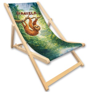 Unikatolo Liegestuhl Faultier mit Name personalisiert