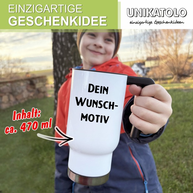 Unikatolo Thermobecher mit Name personalisiert | Hirsch