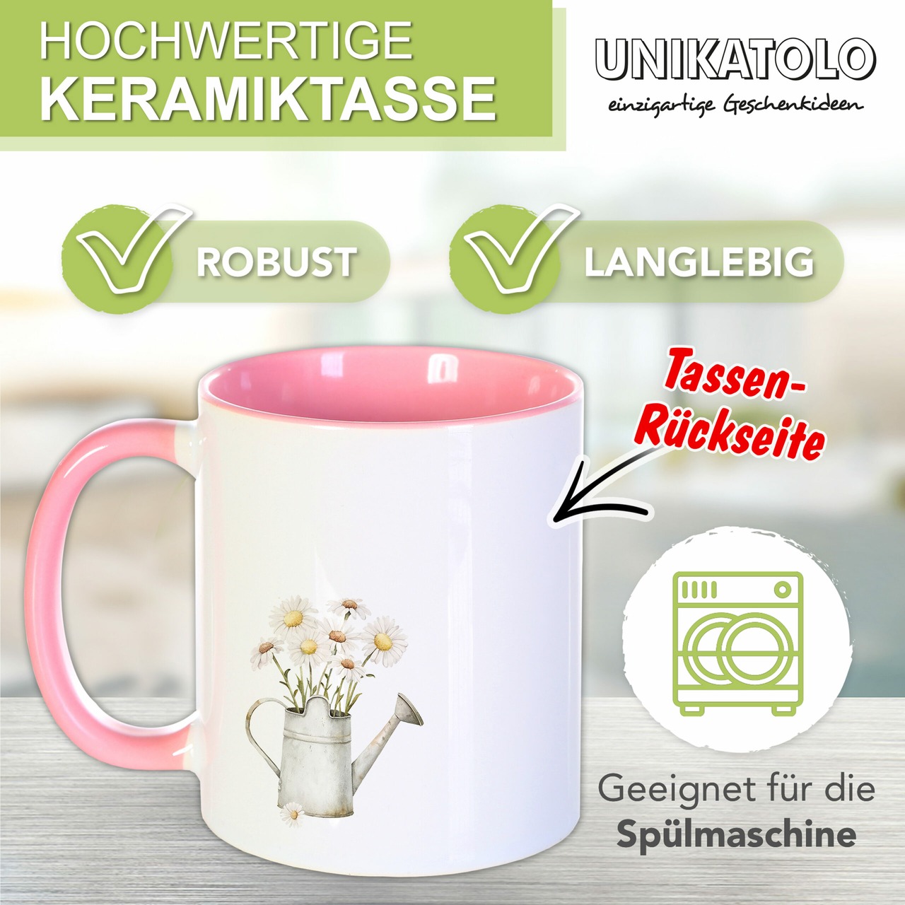 Unikatolo Ostertasse mit Name personalisiert Osterhase ROSA