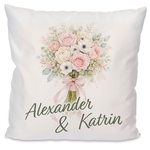 Unikatolo Kissen Motiv Hochzeit 3 mit Namen personalisiert