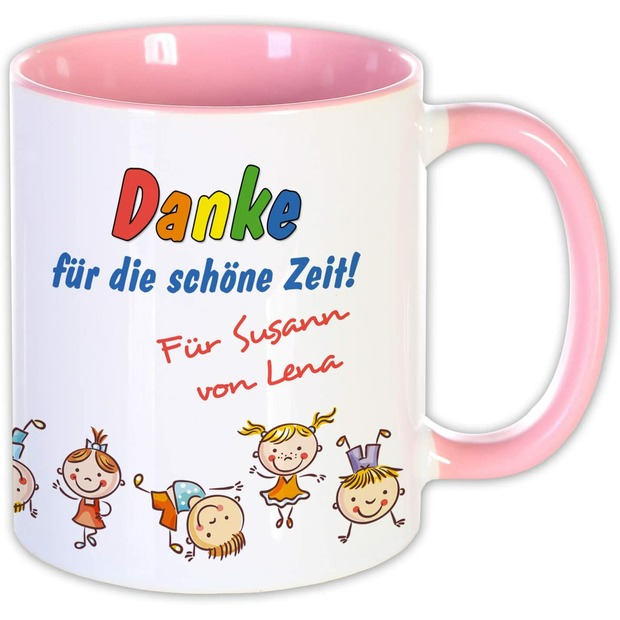 Unikatolo Tasse zum KiTa Abschied mit Namen bedruckt | ROSA