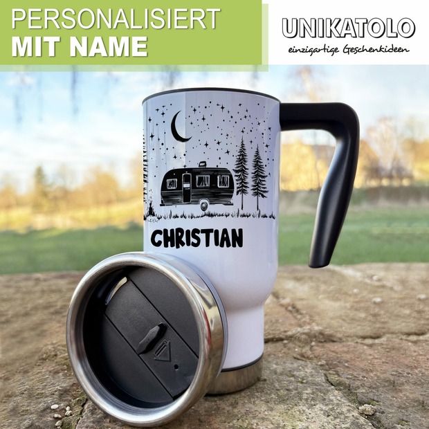 Unikatolo Thermobecher mit Name personalisiert | Camper