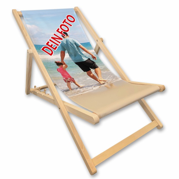 Unikatolo Liegestuhl personalisiert Foto oder Logo bedruckt