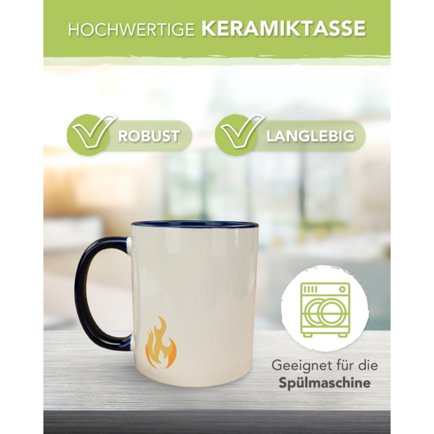 Unikatolo Tasse mit Name personalisiert Kinder Motiv Feuerwehr
