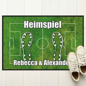 Unikatolo Fußball Fußmatte Heimspiel mit Name personalisiert