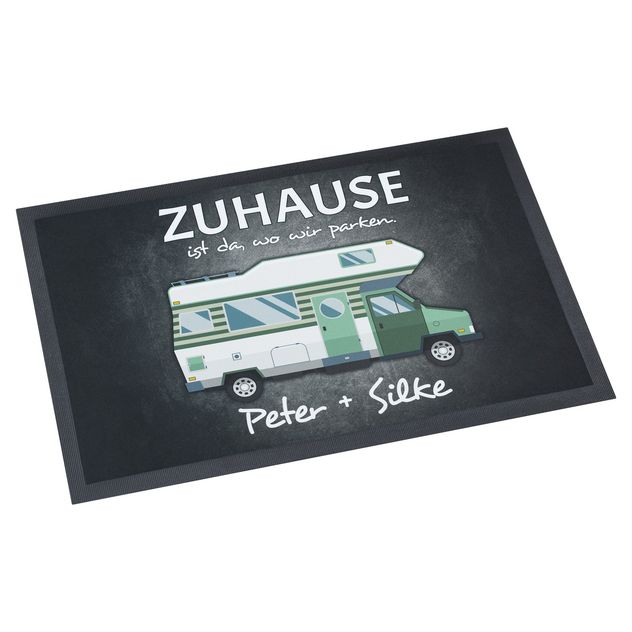Unikatolo Fußmatte Motiv Wohnmobil mit Name personalisiert