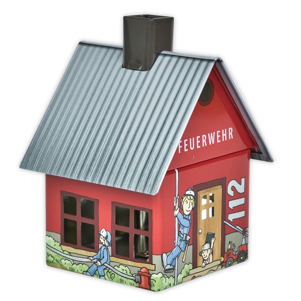 Original Crottendorfer Räucherhäuschen Feuerwehr