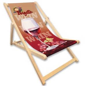 Unikatolo Liegestuhl ROTWEIN mit Name personalisiert