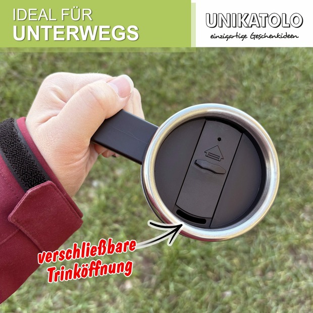 Unikatolo Thermobecher mit Name personalisiert | Hirsch