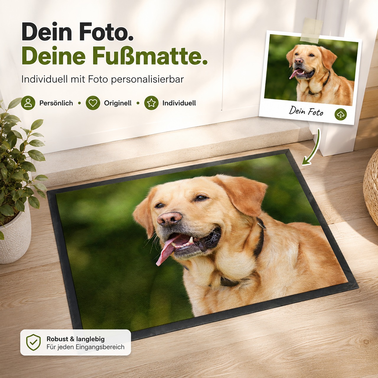 Unikatolo Fußmatte mit Foto personalisiert individuell bedruckt