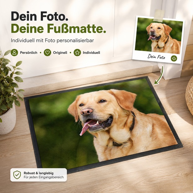 Unikatolo Fußmatte mit Foto personalisiert individuell bedruckt