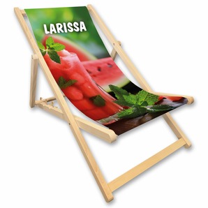 Unikatolo Liegestuhl Melone Cocktail mit Name personalisiert