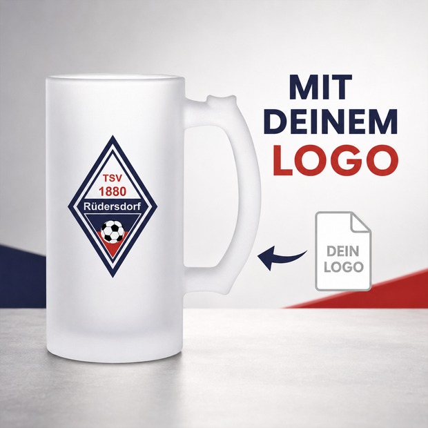 Unikatolo Bierkrug mit eigenem Logo oder Foto personalisiert
