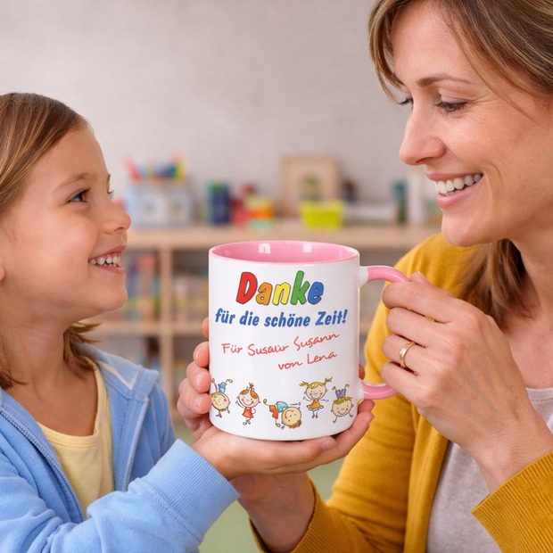 Unikatolo Tasse zum KiTa Abschied mit Namen bedruckt | ROSA