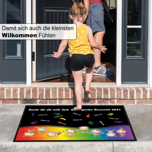 Unikatolo Fußmatte Motiv HÄNDE Kita