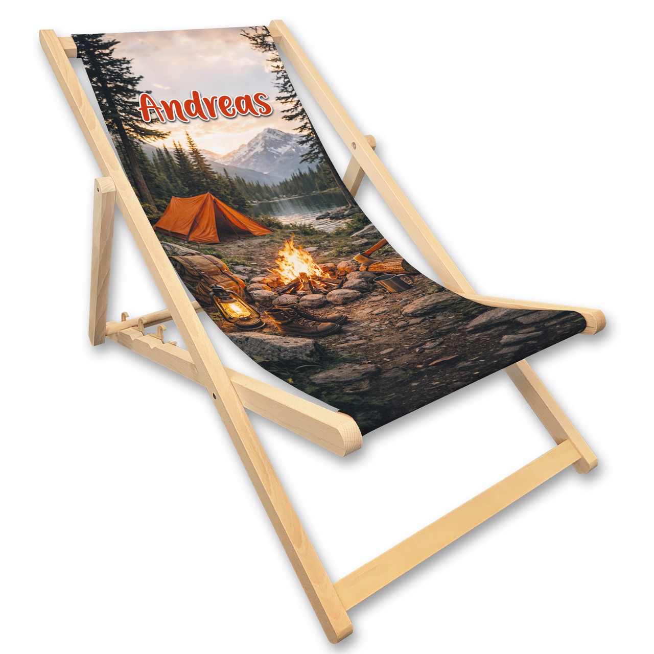 Unikatolo Campingstuhl mit Name personalisiert | CAMPING 1