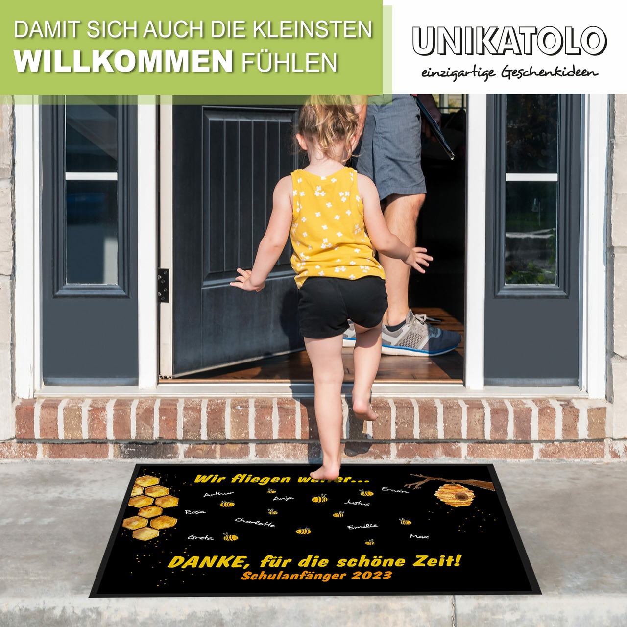 Unikatolo Fußmatte Motiv BIENEN KiTa
