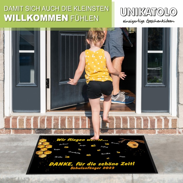Unikatolo Fußmatte Motiv BIENEN KiTa