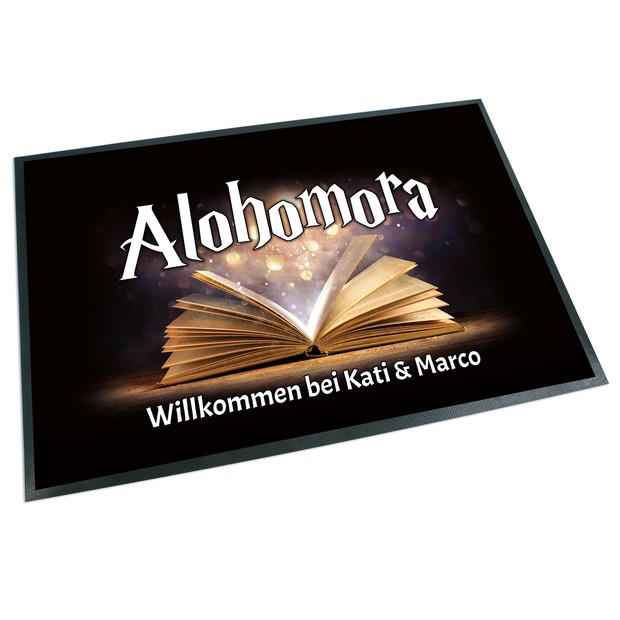 Unikatolo Fußmatte Alohomora mit Name personalisiert