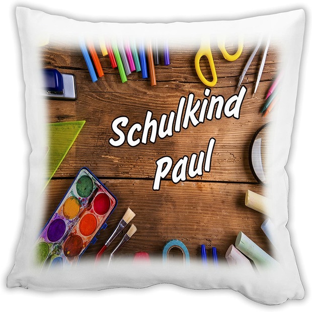 Unikatolo Kissen Motiv Schulanfang Basteln personalisiert