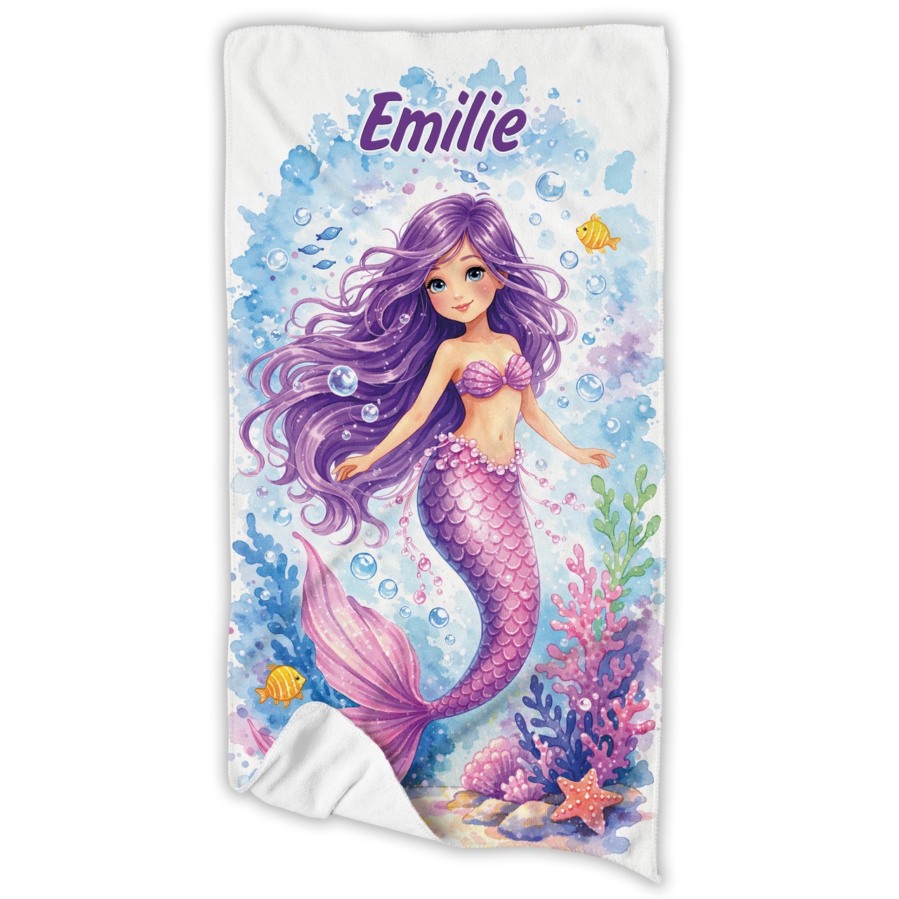 Unikatolo Kinder Handtuch Bagger mit Name personalisiert