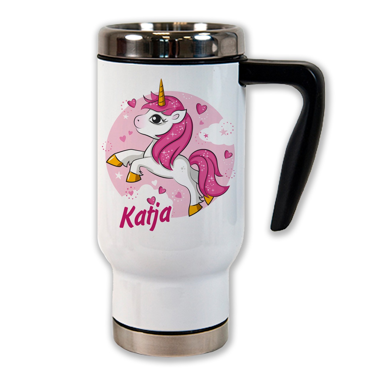 Unikatolo Thermobecher mit Name personalisiert | Einhorn