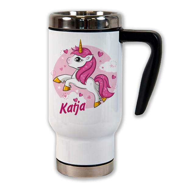 Unikatolo Thermobecher mit Name personalisiert | Einhorn