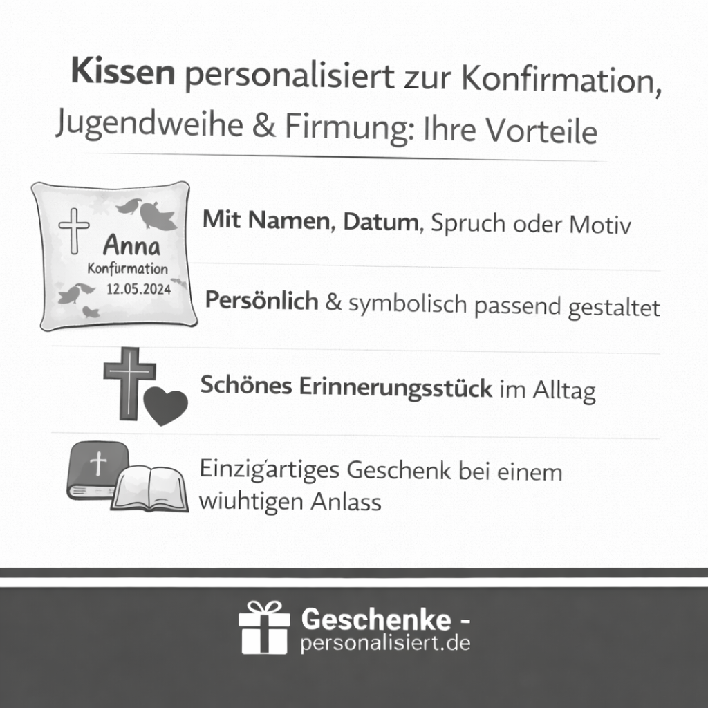 Individuelle Kissen Designs f&uuml;r Jugendweihe und Firmung
