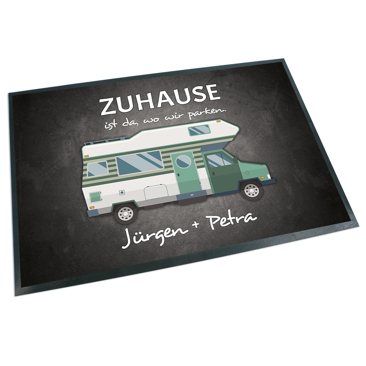 Unikatolo Fußmatte Motiv Wohnmobil mit Name personalisiert
