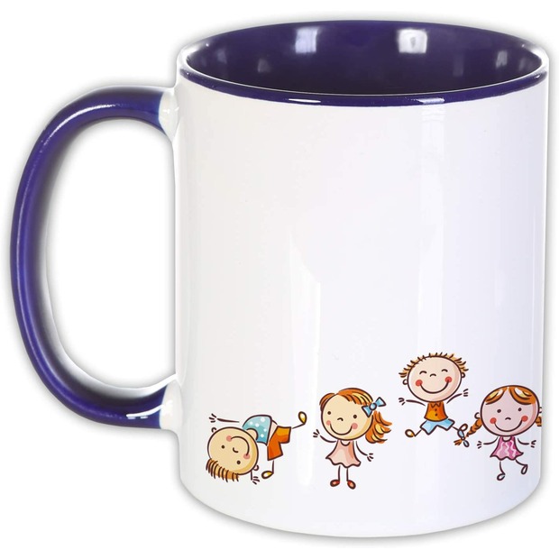 Unikatolo Tasse zum KiTa Abschied mit Namen bedruckt | BLAU