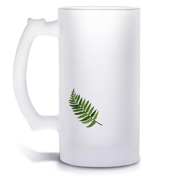 Unikatolo Bierkrug mit Name personalisiert - Blätter