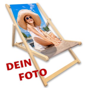 Unikatolo Liegestuhl mit FOTO oder Logo personalisiert bedruckt