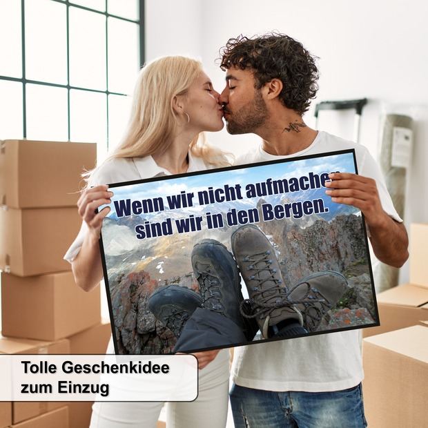 Unikatolo Fußmatte Motiv Wandern mit Name personalisiert