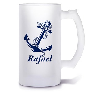 Unikatolo Bierkrug mit Name personalisiert - Anker