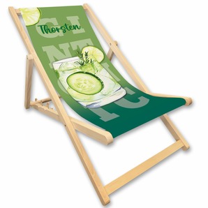 Unikatolo Liegestuhl GIN TONIC mit Name personalisiert
