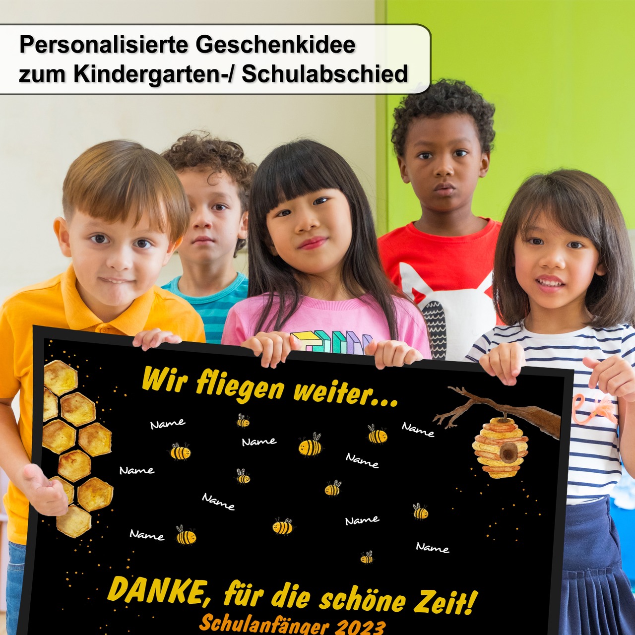 Unikatolo Fußmatte Motiv BIENEN KiTa