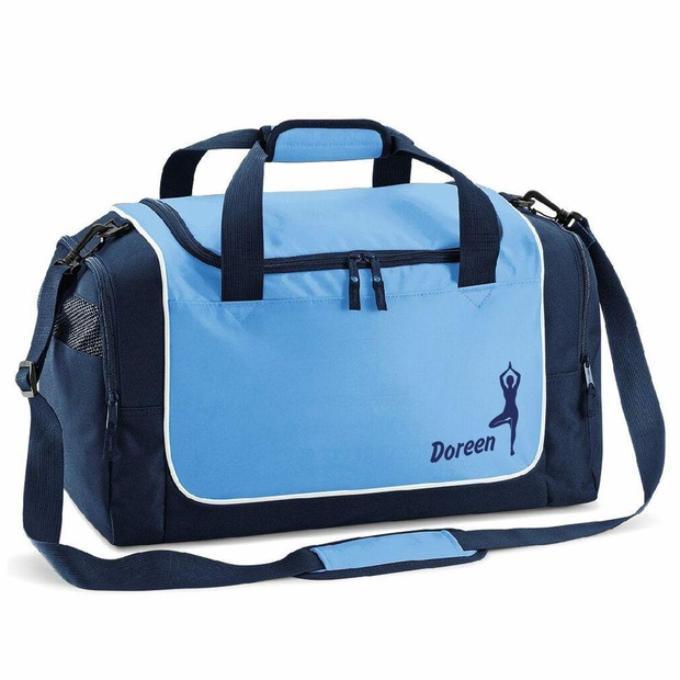 Unikatolo Sporttasche Fußball mit Name personalisiert | blau