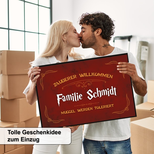 Unikatolo Fußmatte Zauberer Willkommen mit Name personalisiert