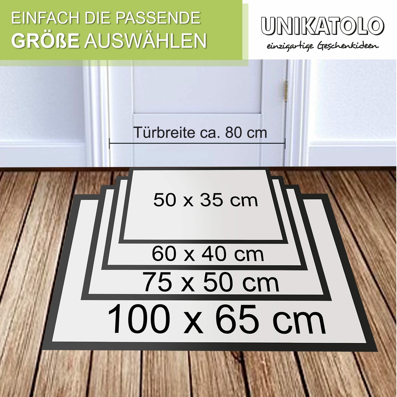 Unikatolo Fußmatte Kinderzimmer Dino mit Name personalisiert