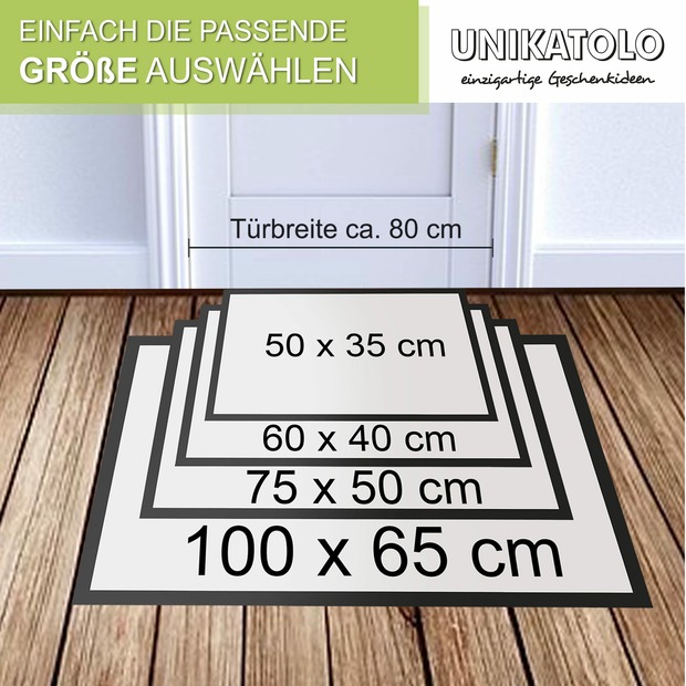 Unikatolo Fußmatte Kinderzimmer Dino mit Name personalisiert