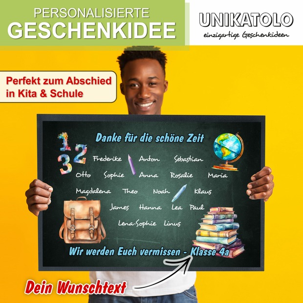 Unikatolo Fußmatte Motiv SCHULE