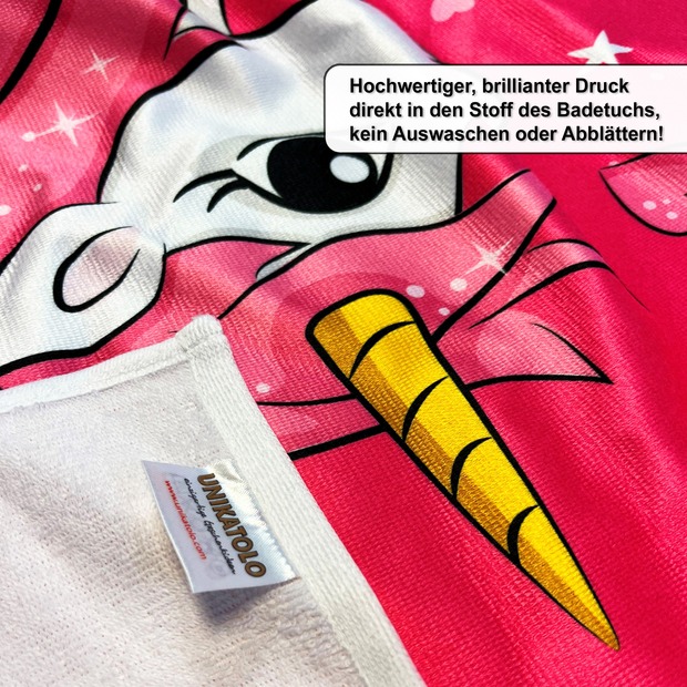 Unikatolo Badetuch mit Foto bedruckt, personalisiert