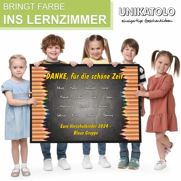 Unikatolo Fußmatte Motiv STIFTE Kita